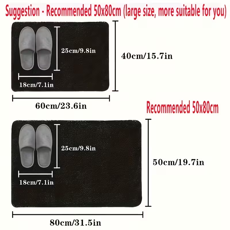 1 piece of super absorbent bathroom mat (40cm * 60cm) - Quick-drying anti-slip floor mat, soft and comfortable bathroom carpet, suitable for bathrooms, shower rooms, laundry rooms, bedrooms, living rooms, door mats, kitchen mats