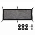 Cable Management net - Under Desk Cable Management Tray - Cable net - Wire Management Under Desk - Cord Organizer (6-pole socket net pocket+6 plum blossom buckles+6 screws)